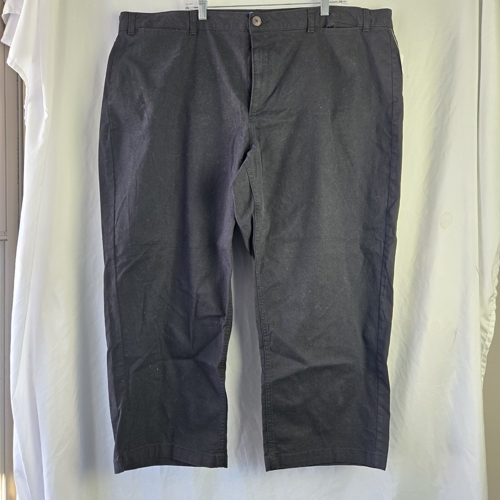 Old Navy Extra High Rise Wide Leg Chino Pants Black Womens 26 Stretch Modern - Picture 1 of 10